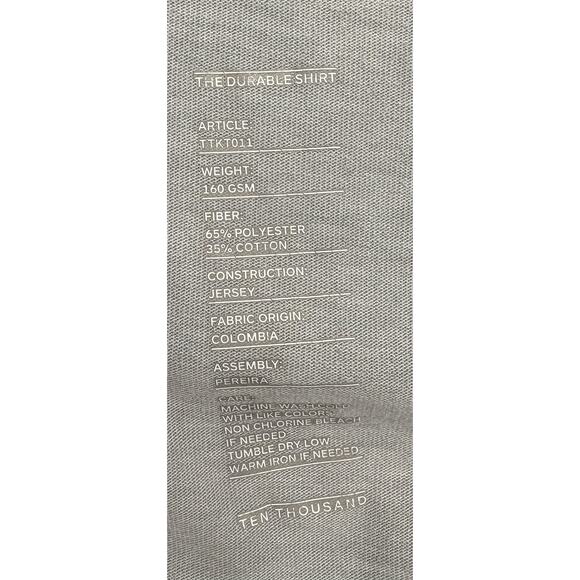 Ten Thousand The Durable/Lightweight T-Shirts Gray Size XL Lot Of 2 (Two) Shirts - Picture 7 of 16